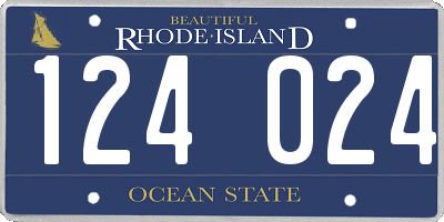 RI license plate 124024