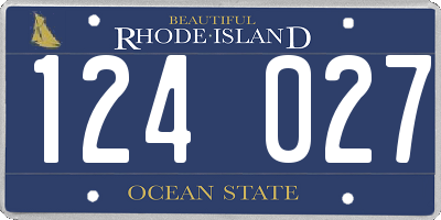 RI license plate 124027
