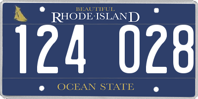 RI license plate 124028