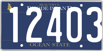 RI license plate 12403