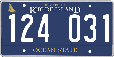 RI license plate 124031