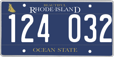 RI license plate 124032
