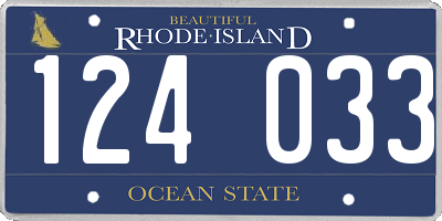 RI license plate 124033