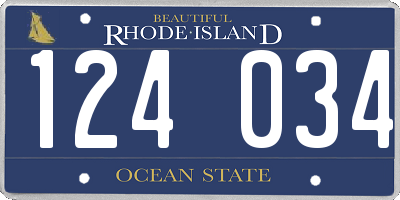 RI license plate 124034