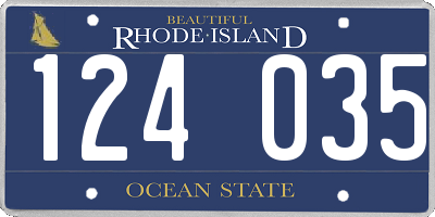 RI license plate 124035