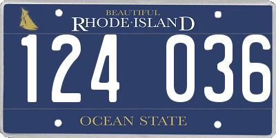 RI license plate 124036