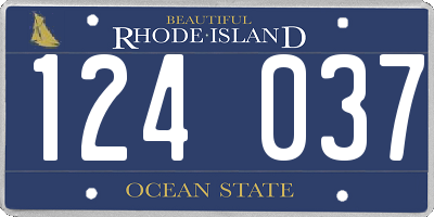 RI license plate 124037