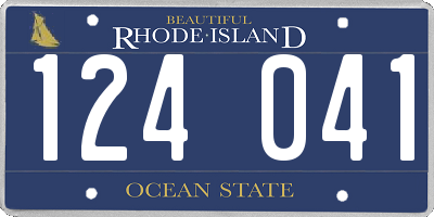RI license plate 124041