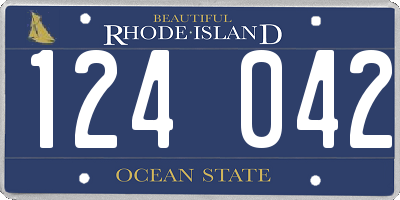 RI license plate 124042