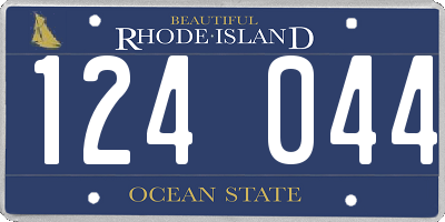RI license plate 124044