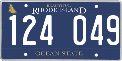 RI license plate 124049