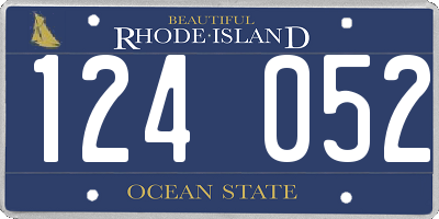 RI license plate 124052