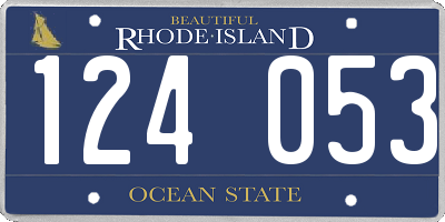 RI license plate 124053
