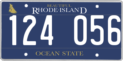 RI license plate 124056