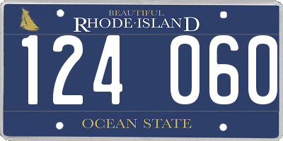 RI license plate 124060