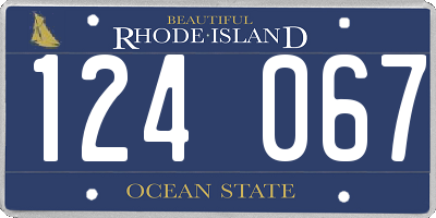 RI license plate 124067