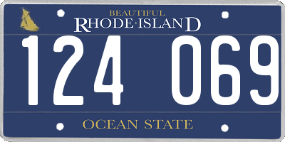 RI license plate 124069