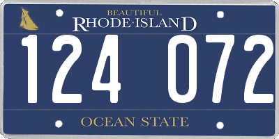 RI license plate 124072