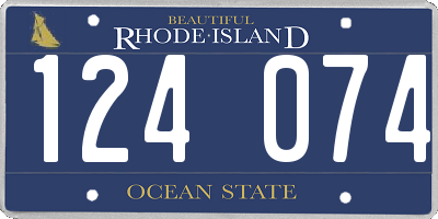 RI license plate 124074