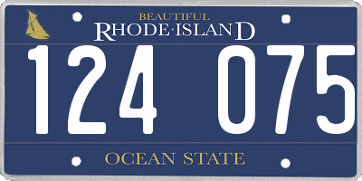 RI license plate 124075