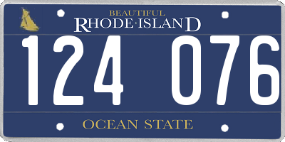 RI license plate 124076