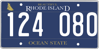 RI license plate 124080
