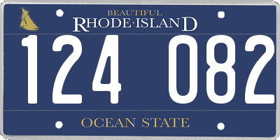 RI license plate 124082