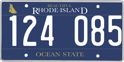 RI license plate 124085