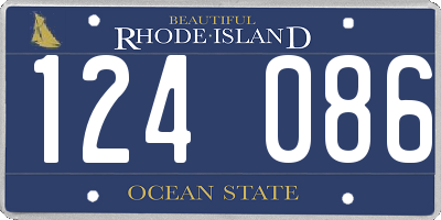 RI license plate 124086