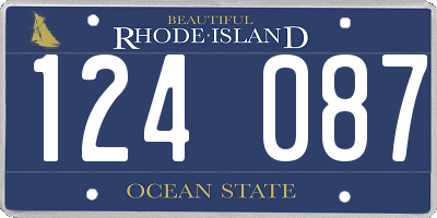 RI license plate 124087