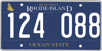 RI license plate 124088