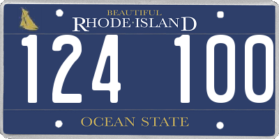 RI license plate 124100
