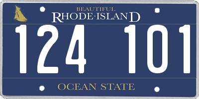 RI license plate 124101