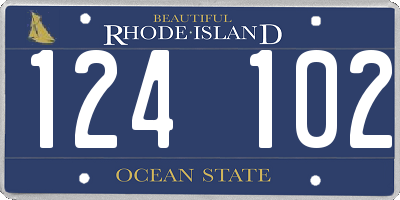 RI license plate 124102