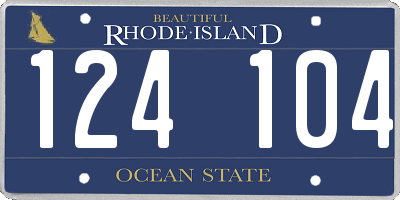 RI license plate 124104