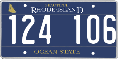 RI license plate 124106