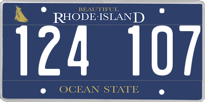 RI license plate 124107