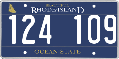 RI license plate 124109