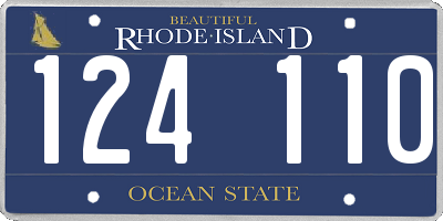 RI license plate 124110