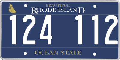 RI license plate 124112