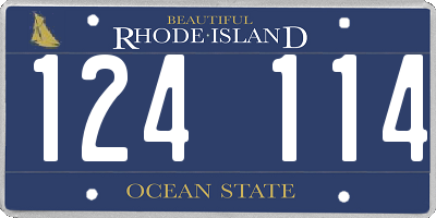 RI license plate 124114