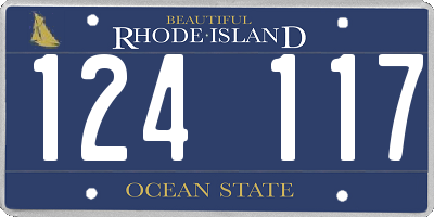 RI license plate 124117