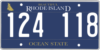 RI license plate 124118