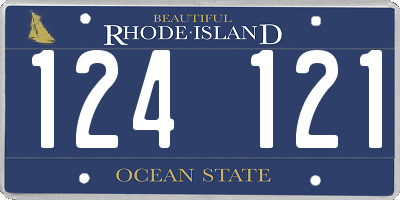 RI license plate 124121