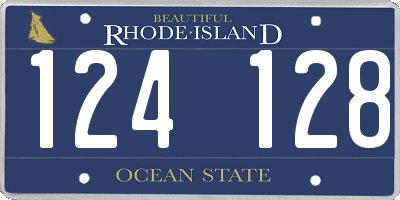 RI license plate 124128