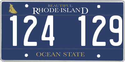 RI license plate 124129