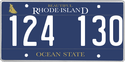 RI license plate 124130