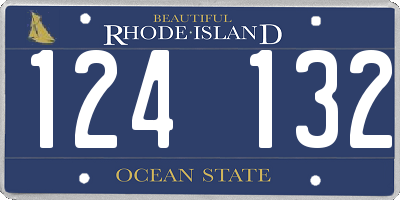 RI license plate 124132