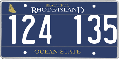 RI license plate 124135