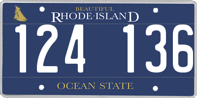 RI license plate 124136